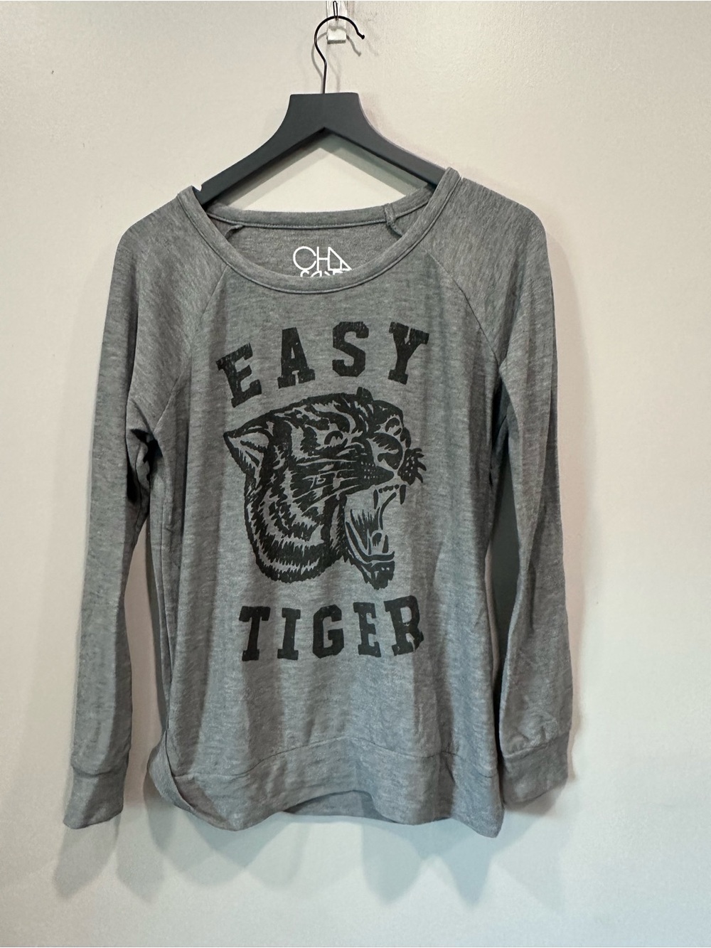 Chaser Gray Easy Tiger Pullover Sweatshirt